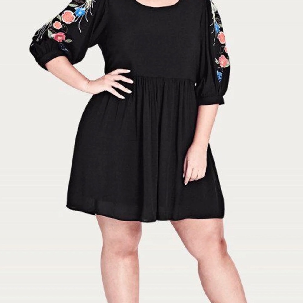 City Chic Embroidered Dress